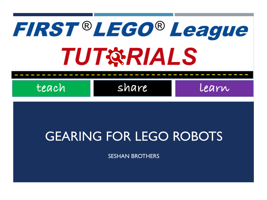 Gearing for Lego Robots