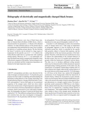Holography of Electrically and Magnetically Charged Black Branes