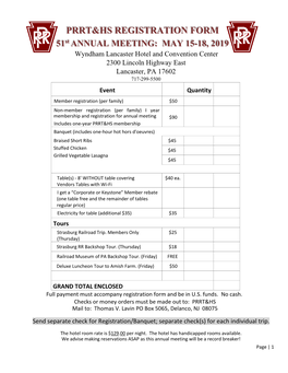 Prrt&Hs Registration Form