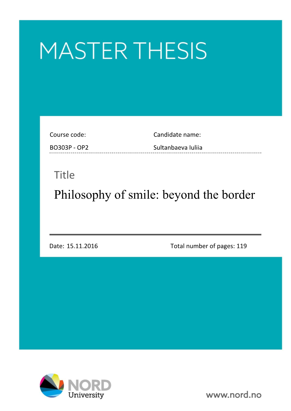 Philosophy of Smile: Beyond the Border