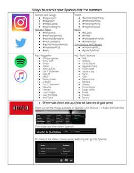 Ways to Practice Your Spanish Over the Summer!