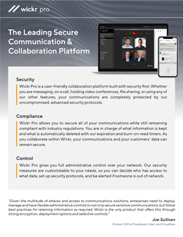 The Leading Secure Communication & Collaboration Platform