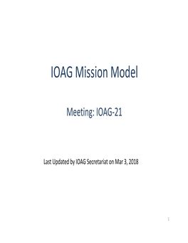 IOAG Mission Model 2018-03-01