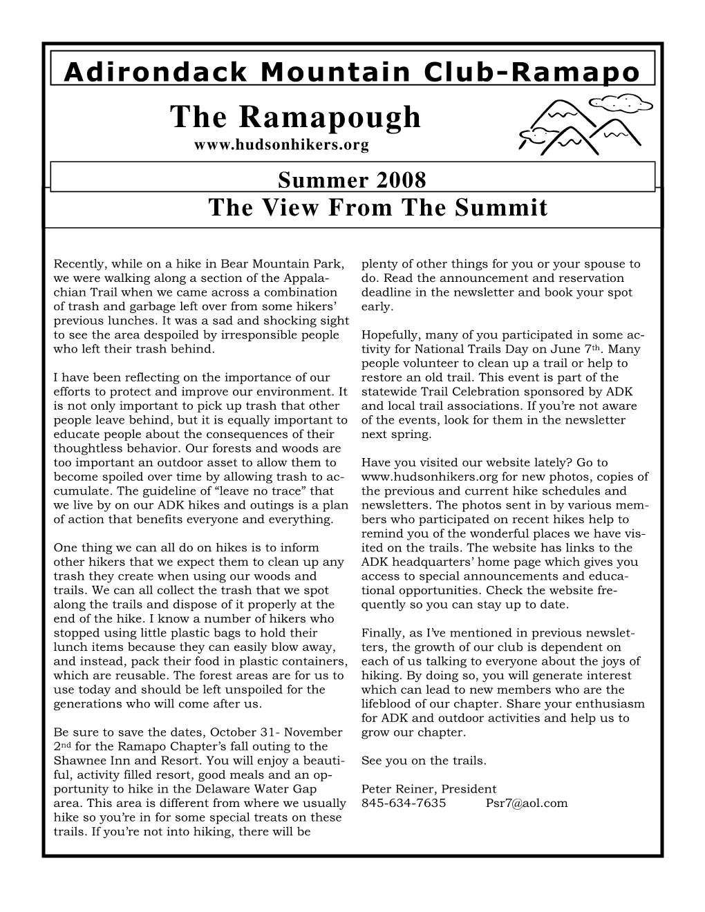 Summer 2008 the Ramapough Page 2