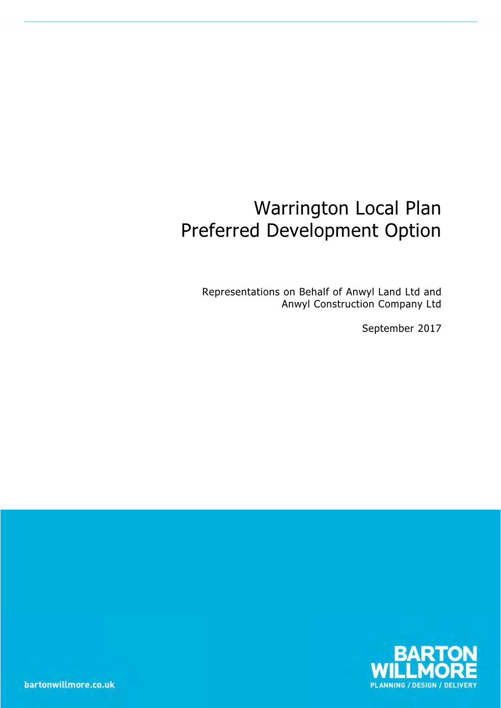 Warrington Local Plan Preferred Development Option