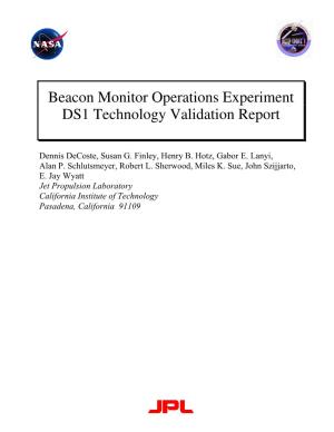 Beacon Monitor Operations Experiment DS1 Technology Validation Report