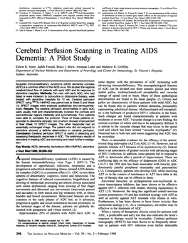 Cerebral Perfusion Scanning in Treating AIDS Dementia: a Pilot Study