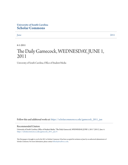 The Daily Gamecock, WEDNESDAY, JUNE 1, 2011