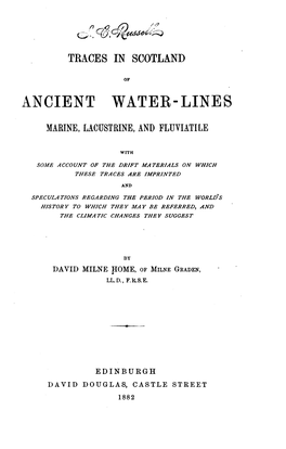 Traces in Scotland of Ancient Water-Lines