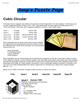 Cubic Circular 07/08/2007 03:35 PM