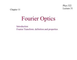 Fourier Optics