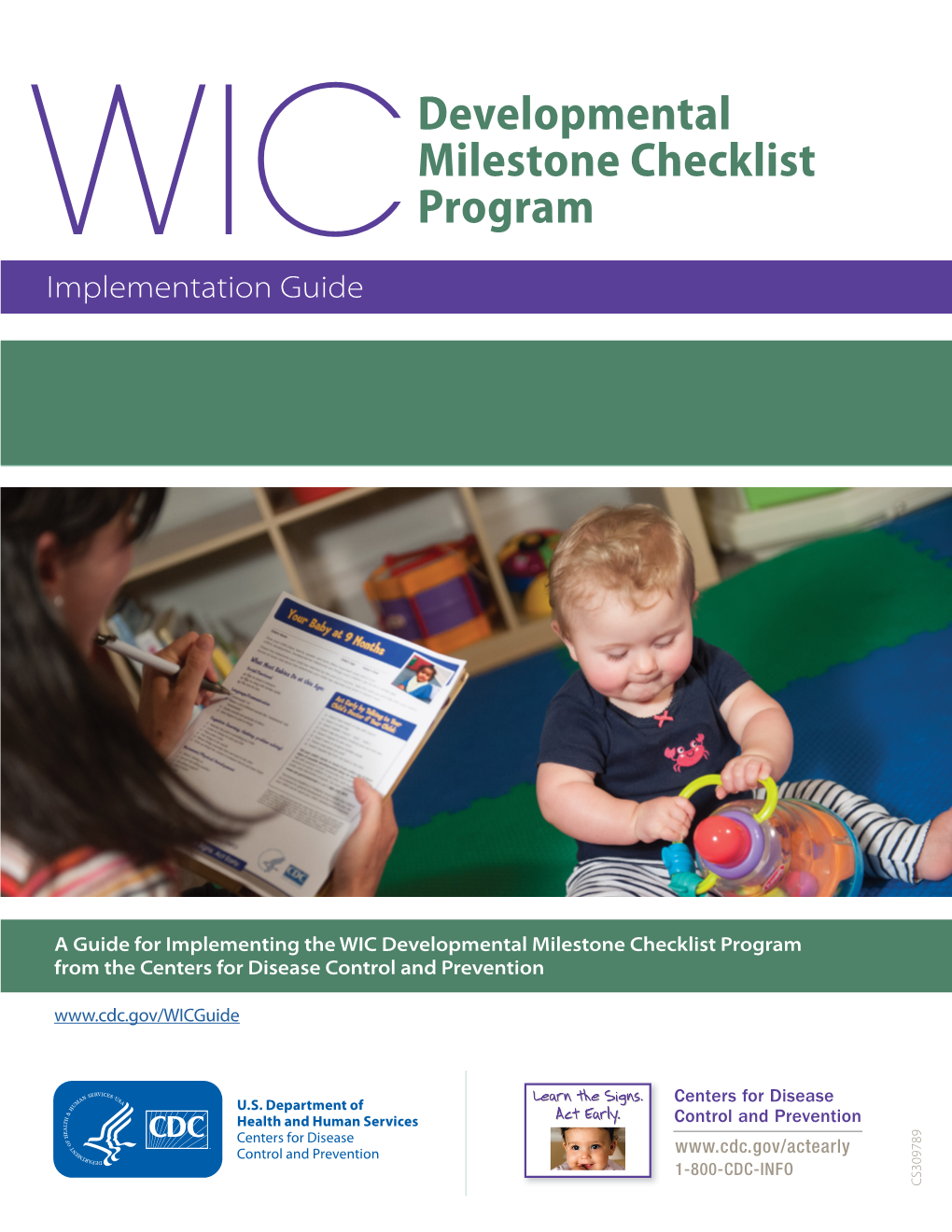 WIC Developmental Milestone Checklist Program from the Centers for Disease Control and Prevention