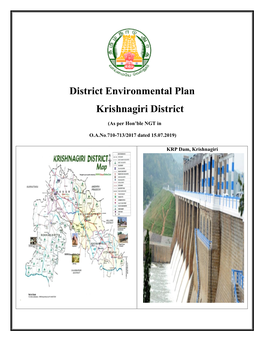 District Environmental Plan Krishnagiri District