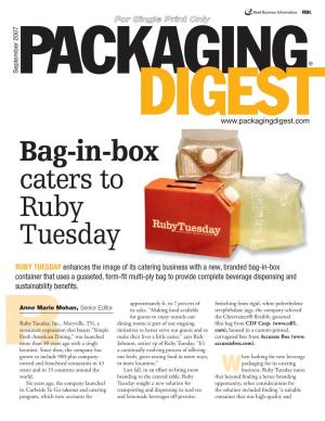 Bag-In-Box Caters to Ruby Tuesday