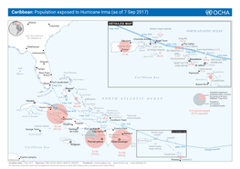 Caribbean: Population Exposed to Hurricane Irma (As of 7 Sep 2017)