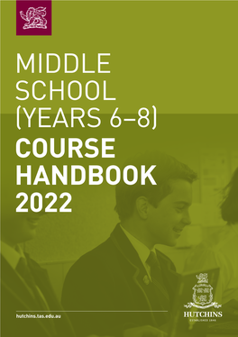 Middle School (Years 6–8) Course Handbook 2022
