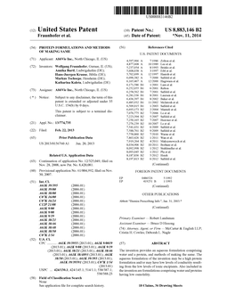 (12) United States Patent (10) Patent No.: US 8,883,146 B2 Fraunhofer Et Al