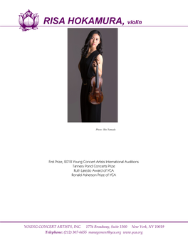 RISA HOKAMURA, Violin