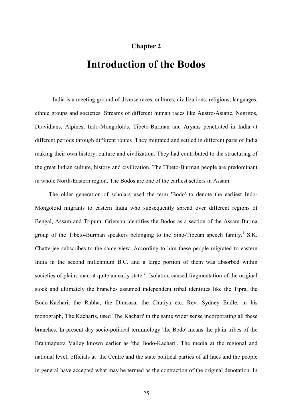Introduction of the Bodos