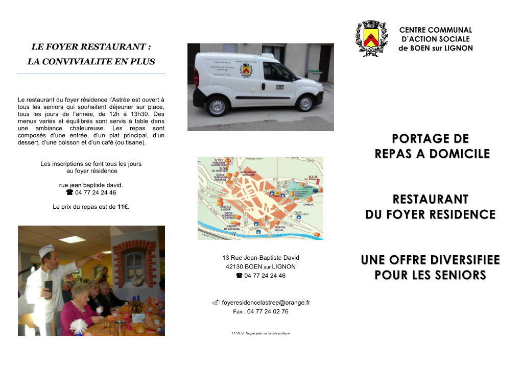 Portage De Repas a Domicile Restaurant Du Foyer Residence Une Offre Diversifiee Pour Les Seniors