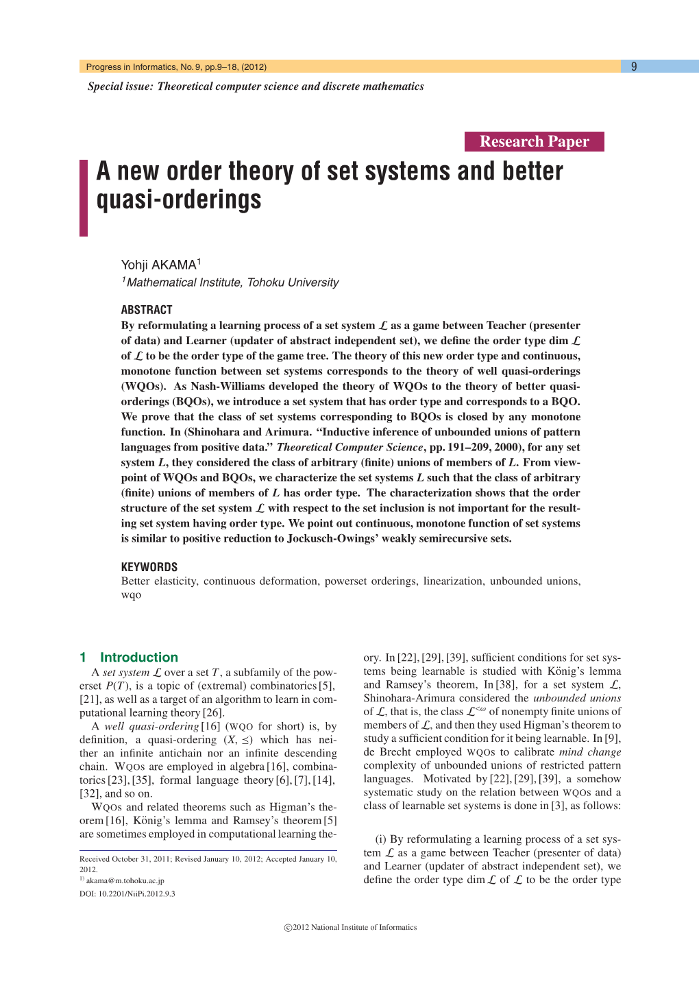 A New Order Theory of Set Systems and Better Quasi-Orderings