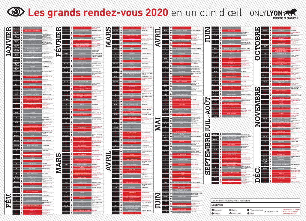 Calendrier Des Grands Évènements Lyon Et Métropole