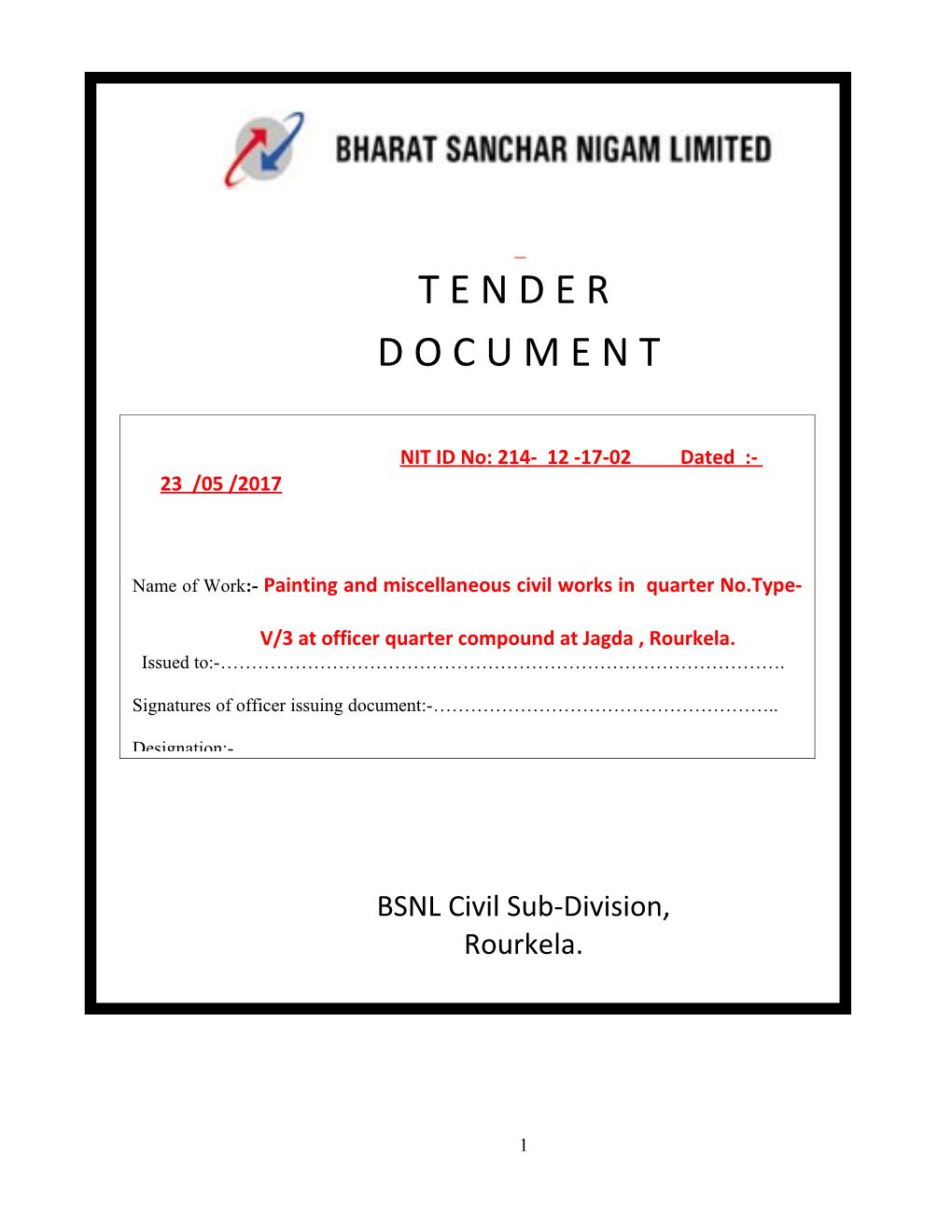 BSNL Civil Sub-Division