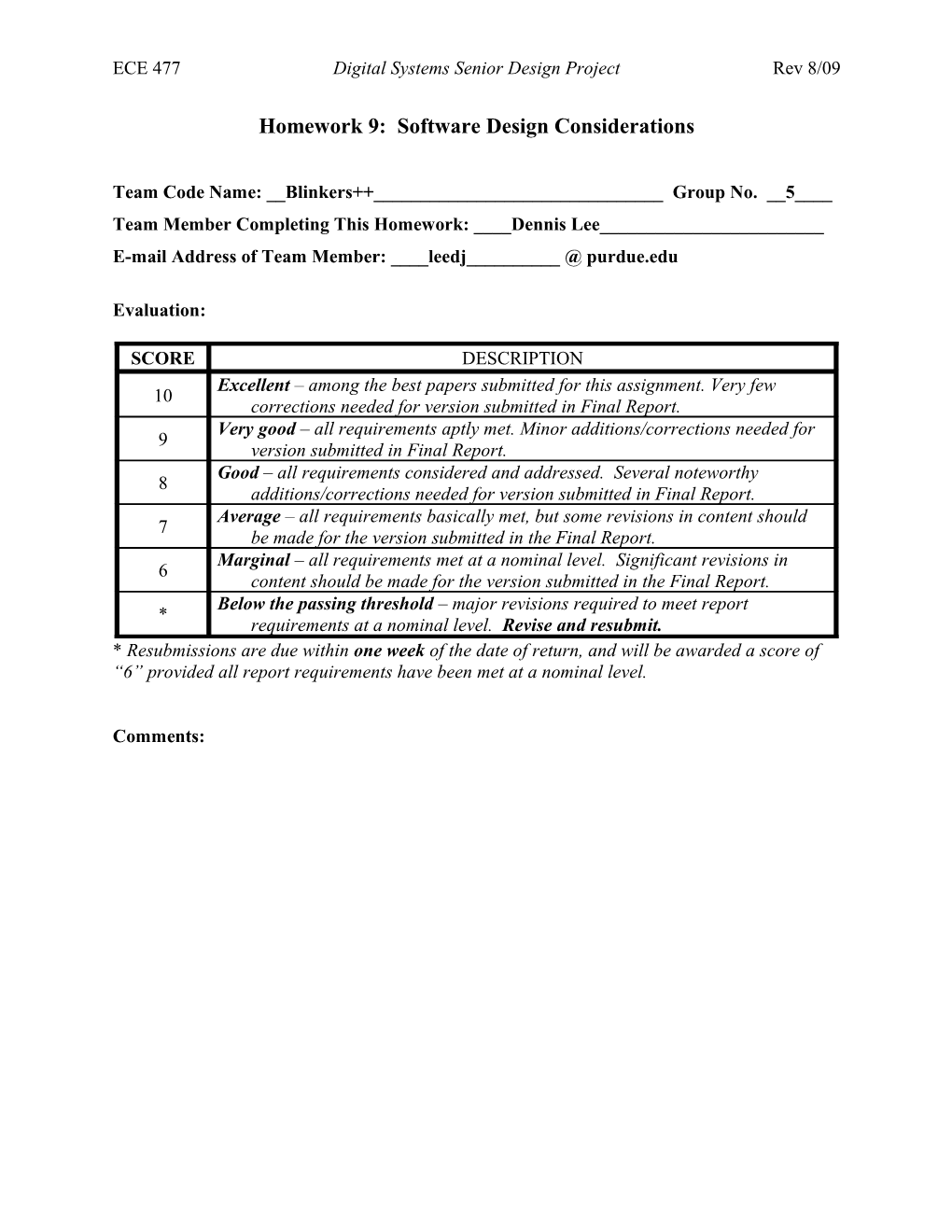 ECE 477 Digital Systems Senior Design Project Rev 8/09 s14