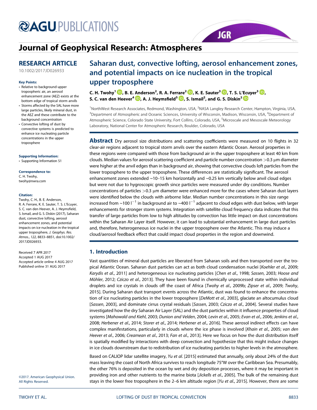 Saharan Dust, Convective Lofting, Aerosol Enhancement Zones, And