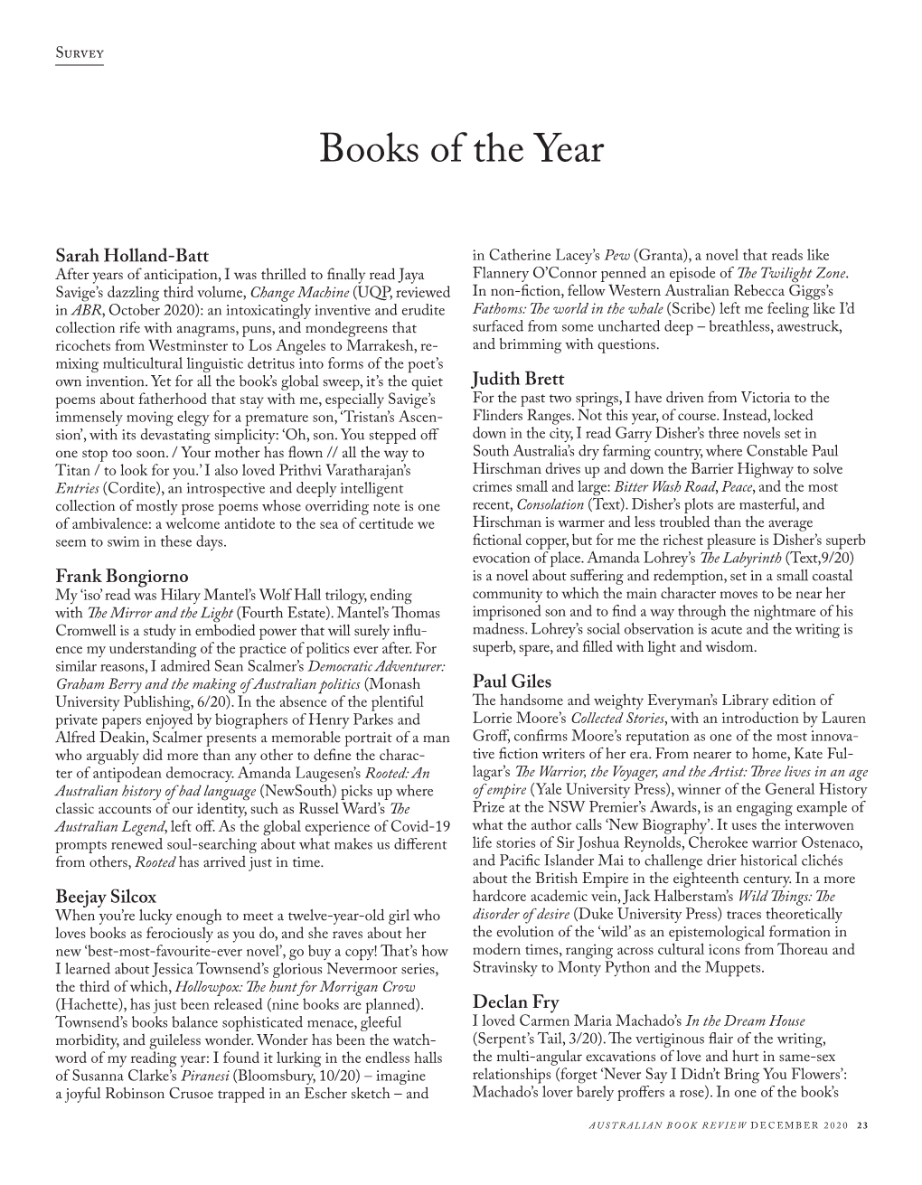 Books of the Year