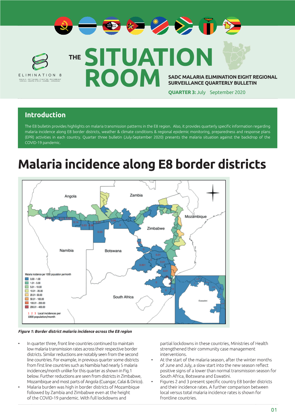 Malaria Incidence Along E8 Border Districts