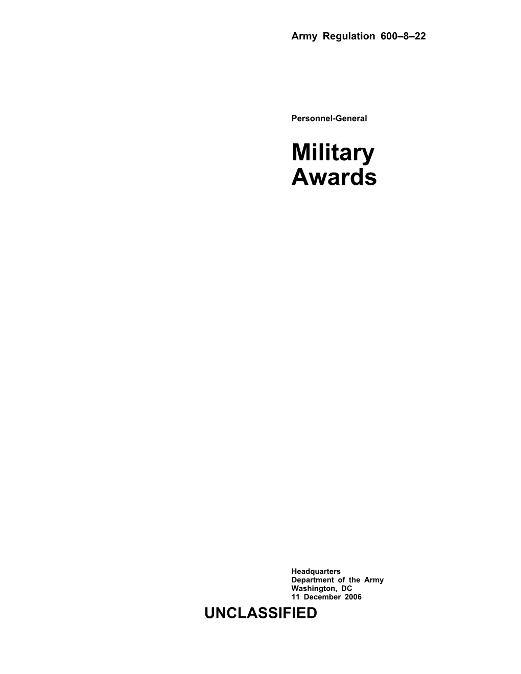 Military Awards