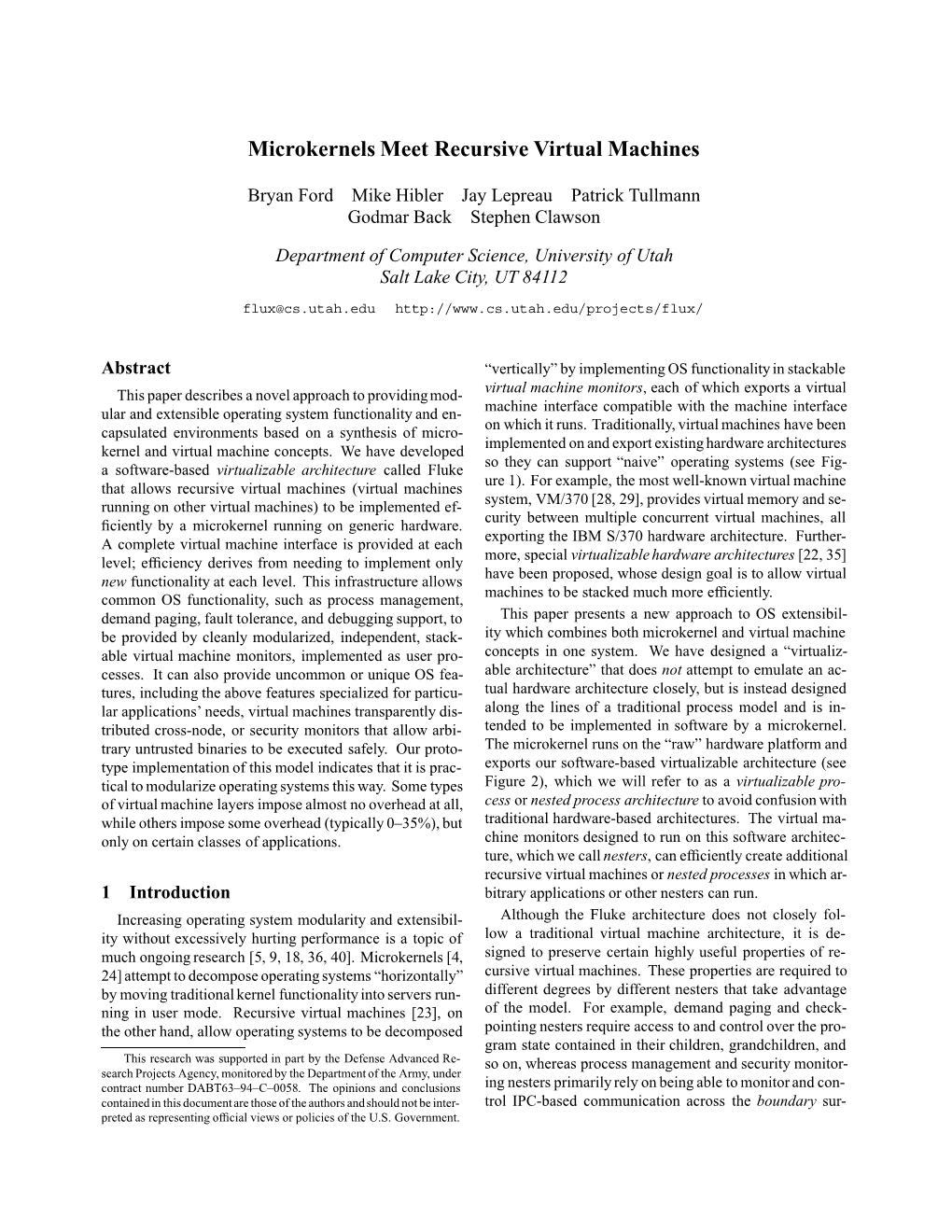 Microkernels Meet Recursive Virtual Machines