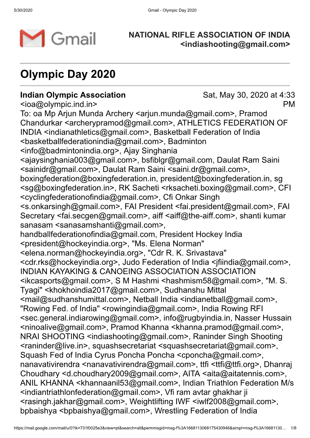 Olympic Day 2020