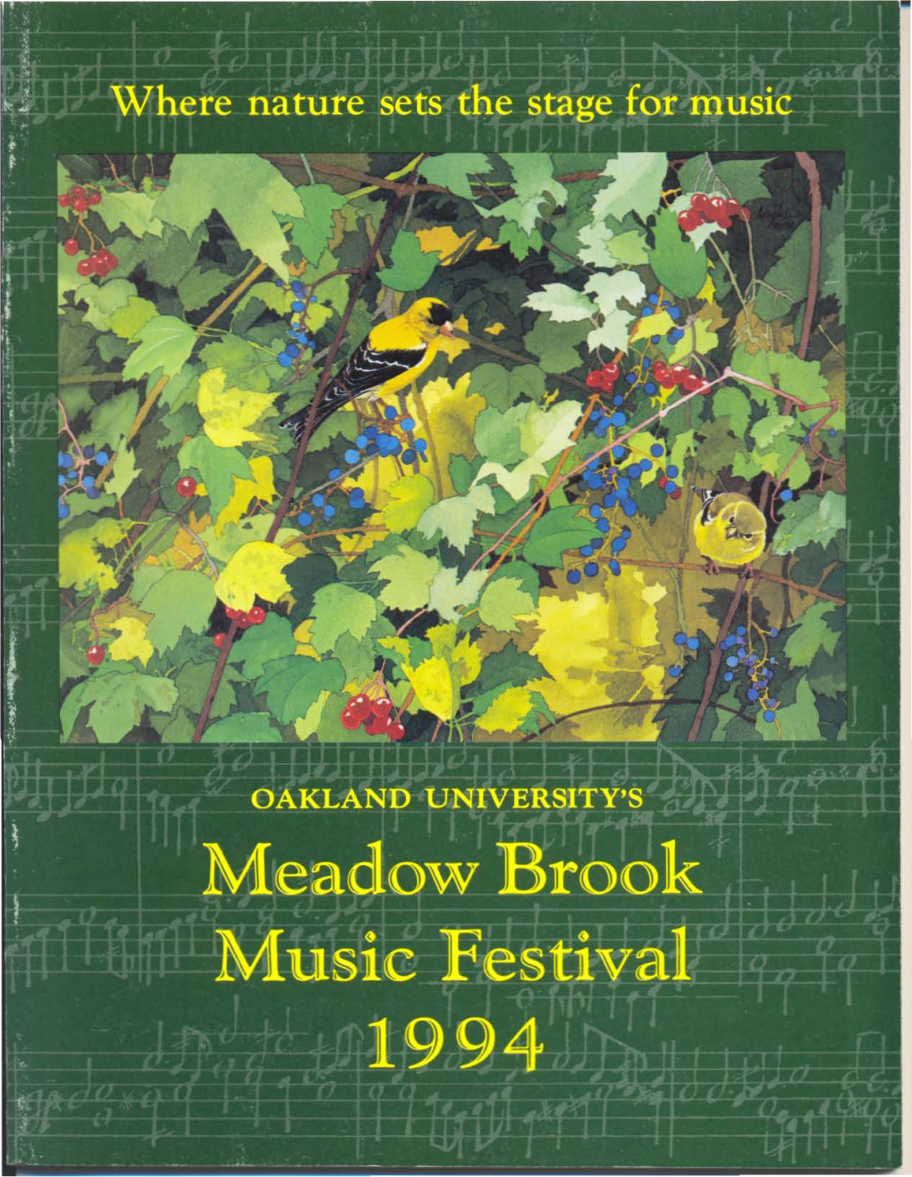 1994 Major Donors to the Meadow Brook Festival, Theatre and Fund