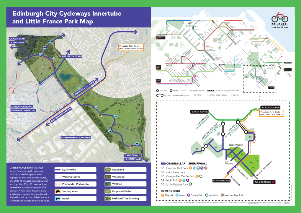 Edinburgh City Cycleways Innertube and Little France Park