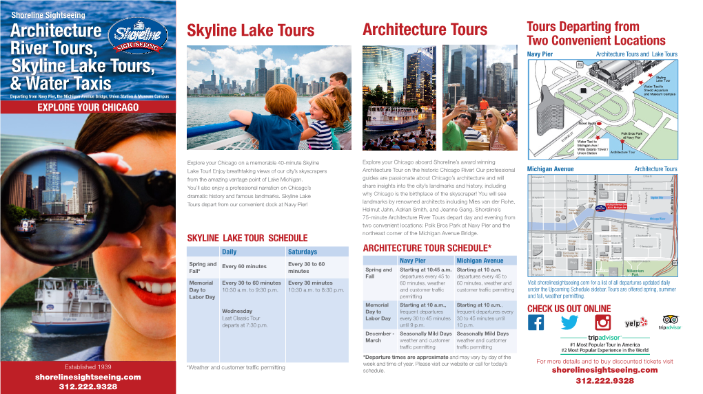 Architecture River Tours, Skyline Lake Tours, & Water Taxis