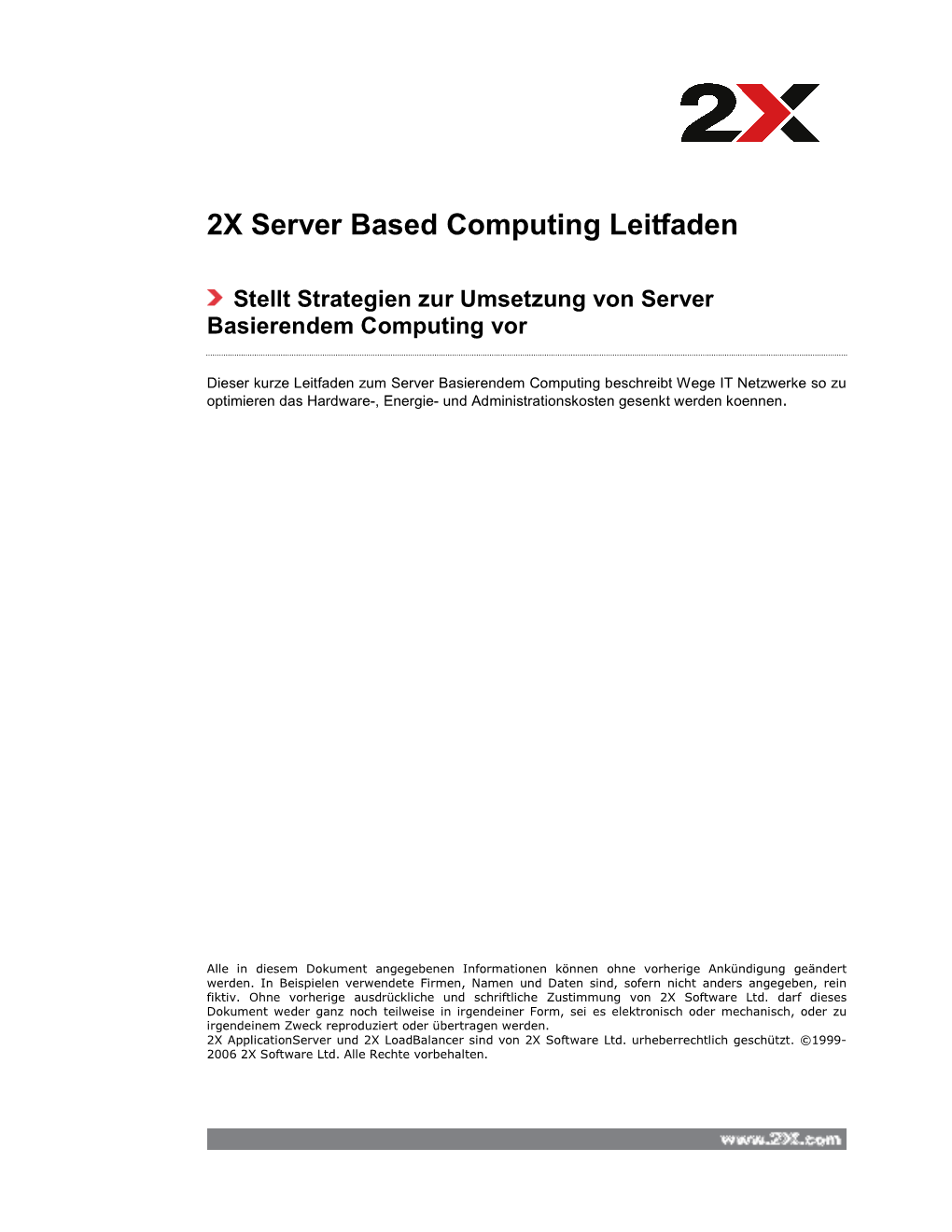 2X Server Based Computing Leitfaden