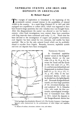 NEPHELINE SYENITE and IRON ORE DEPOSITS in GREENLAND by Richardbogvad*