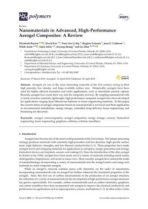 Nanomaterials in Advanced, High-Performance Aerogel Composites: a Review