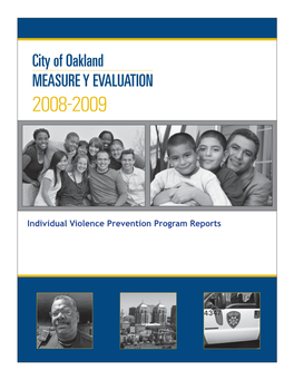 City of Oakland MEASURE Y EVALUATION 2008-2009