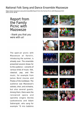 National Folk Song and Dance Ensemble Mazowsze 2021-10-04, 08:48
