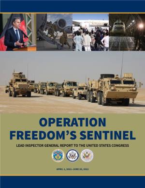 Lead Inspector General for Operation Freedom's Sentinel April 1, 2021