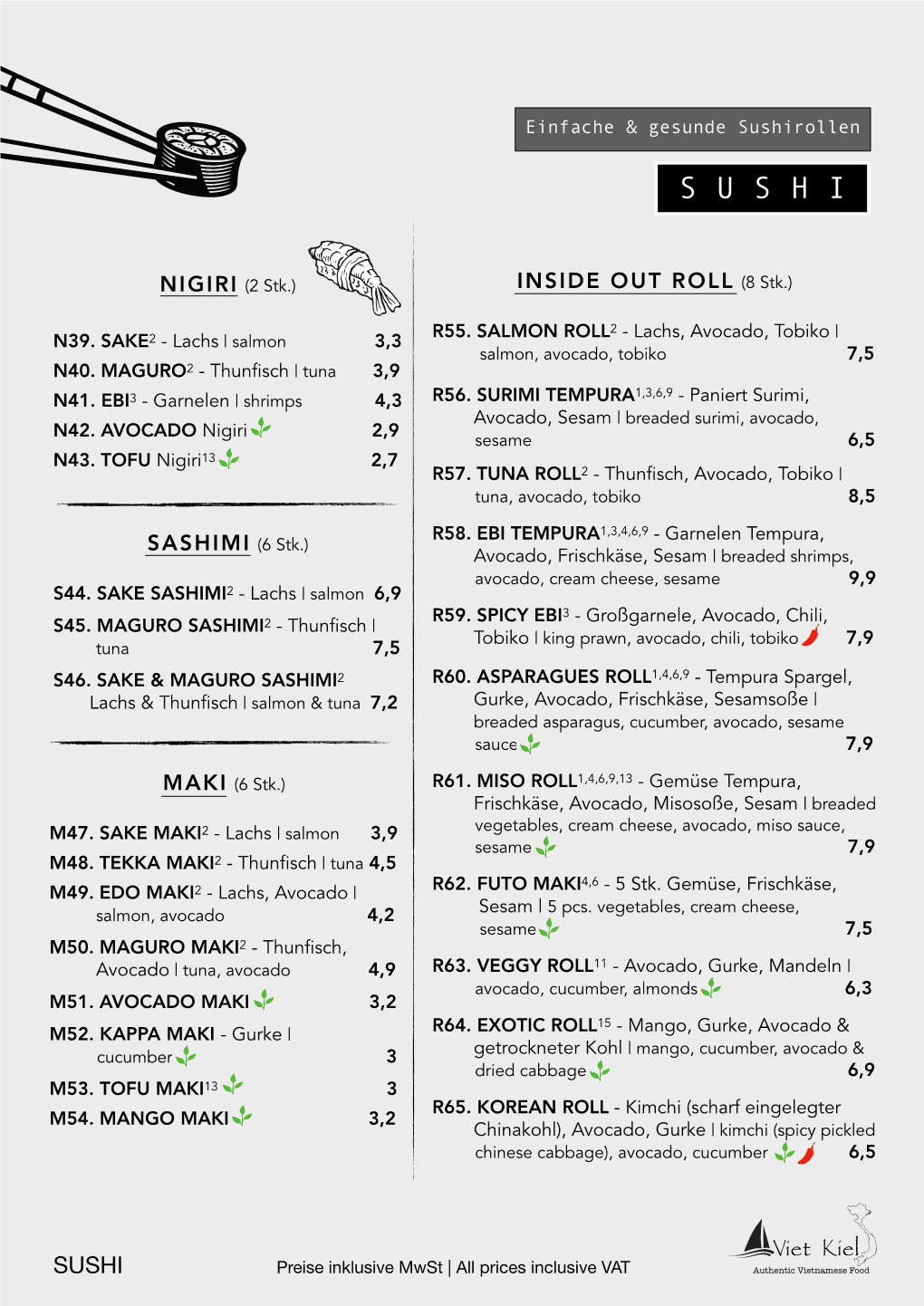 Sushi Karte VK 1