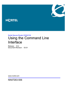 Using the Command Line Interface Release: 10.2 Document Revision: 03.01