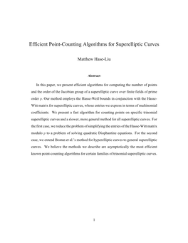 Efficient Point-Counting Algorithms for Superelliptic Curves