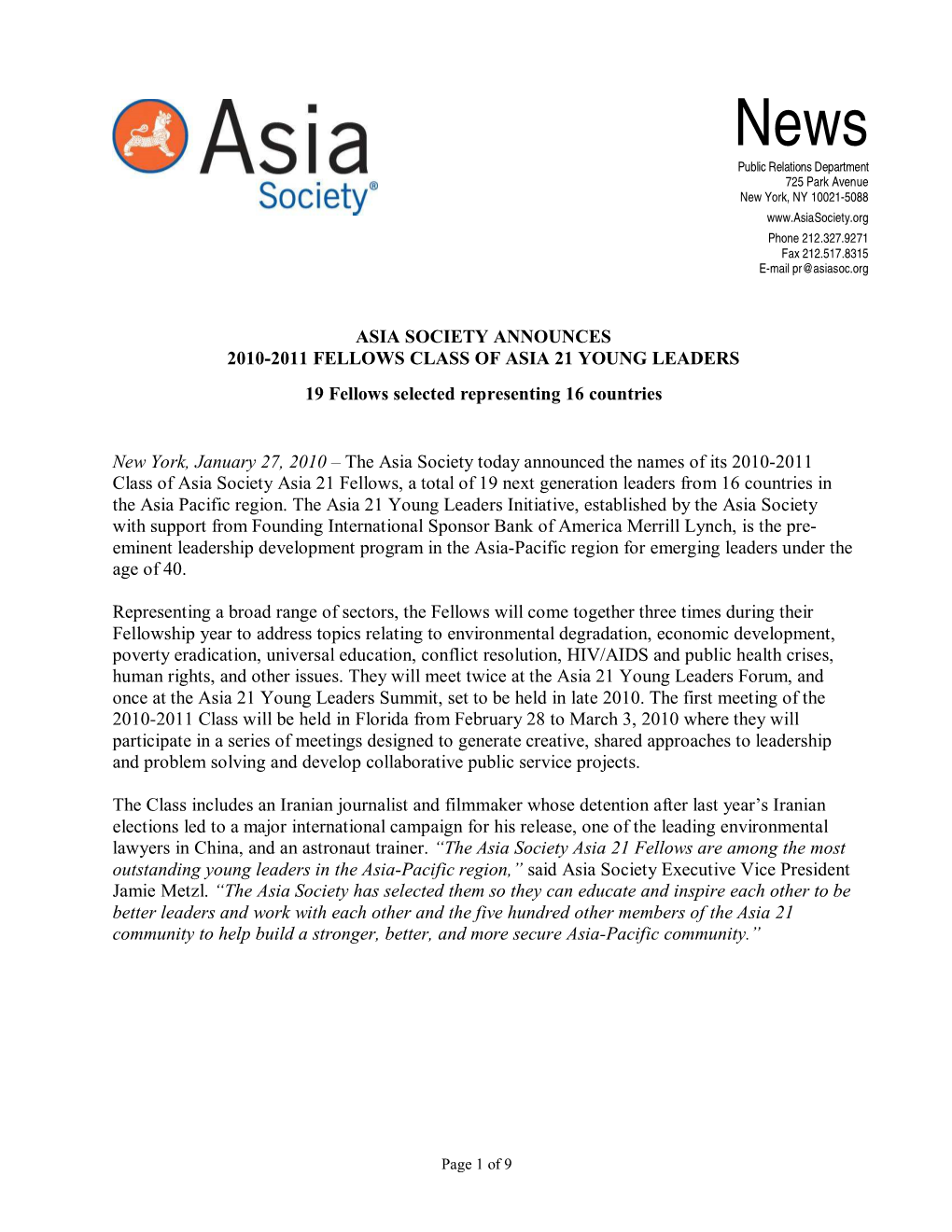 Asia 21 Press Release FINAL3