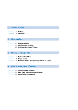 2 Pharmacology 3 Toxicity and Drug Safety 4 Clinical Applications Of