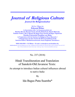 Hindi Transliteration and Translation of Sanskrit-Old