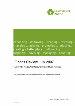 Floods Review July 2007 Letcombe Regis, Wantage, Grove and East Hanney